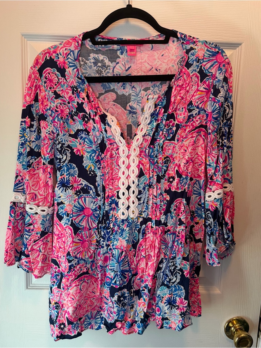 Lilly Pulitzer Hollie Tunic Pink Oasis Shell Me You Love Me